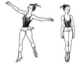 Une patineuse en action
